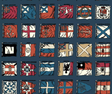 Mulberry NAVAL ENSIGNS INDIGO/RED Wallpaper