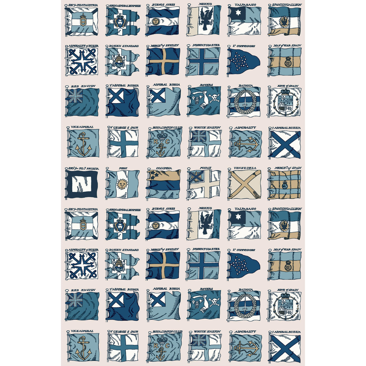 Mulberry NAVAL ENSIGNS BLUE Wallpaper