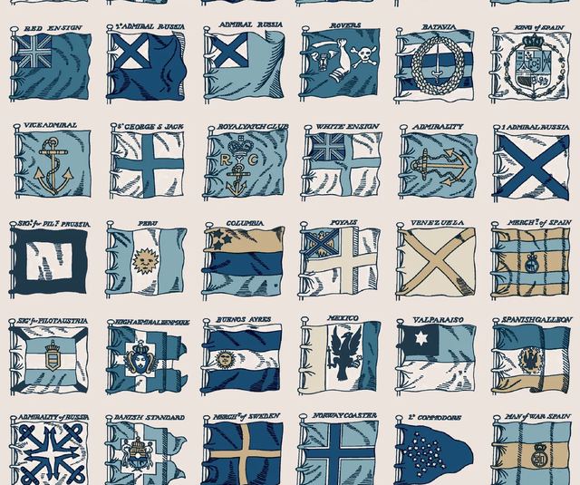 Mulberry NAVAL ENSIGNS BLUE Wallpaper
