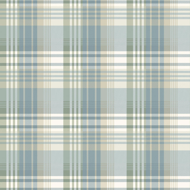 Mulberry MULBERRY ANCIENT TARTAN AQUA Wallpaper