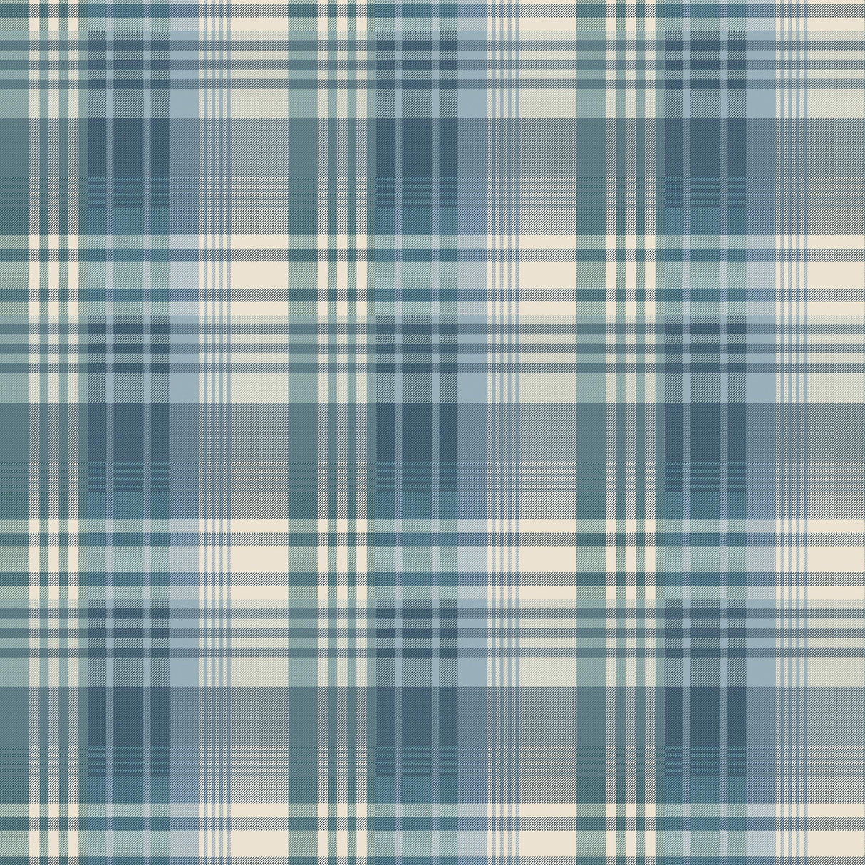 Mulberry MULBERRY ANCIENT TARTAN TEAL Wallpaper