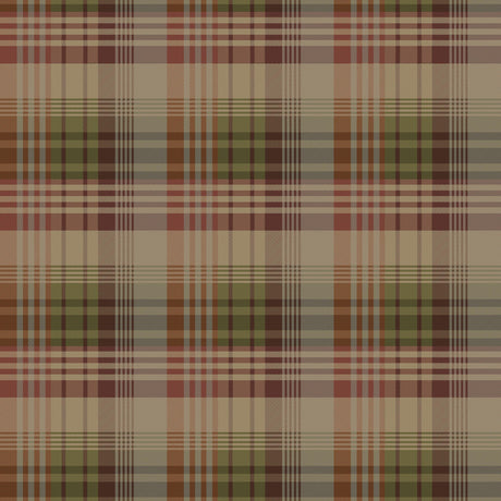 Mulberry MULBERRY ANCIENT TARTAN RED/PLUM Wallpaper