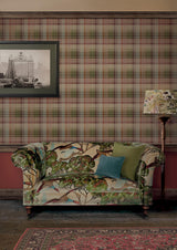 Mulberry MULBERRY ANCIENT TARTAN RED/PLUM Wallpaper