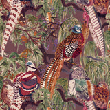 Mulberry GAME BIRDS RED/PLUM Wallpaper