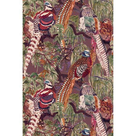 Mulberry GAME BIRDS RED/PLUM Wallpaper