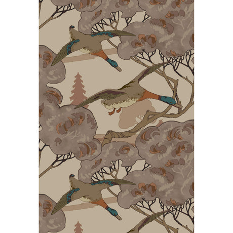Mulberry GRAND FLYING DUCKS PLUM Wallpaper