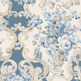 Mulberry FLORAL ROCOCO BLUE Wallpaper
