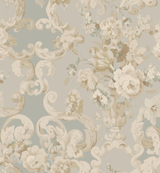 Mulberry FLORAL ROCOCO AQUA Wallpaper