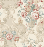 Mulberry FLORAL ROCOCO LOVAT/RED Wallpaper