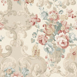 Mulberry FLORAL ROCOCO LOVAT/RED Wallpaper