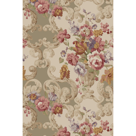 Mulberry FLORAL ROCOCO RED/PLUM Wallpaper