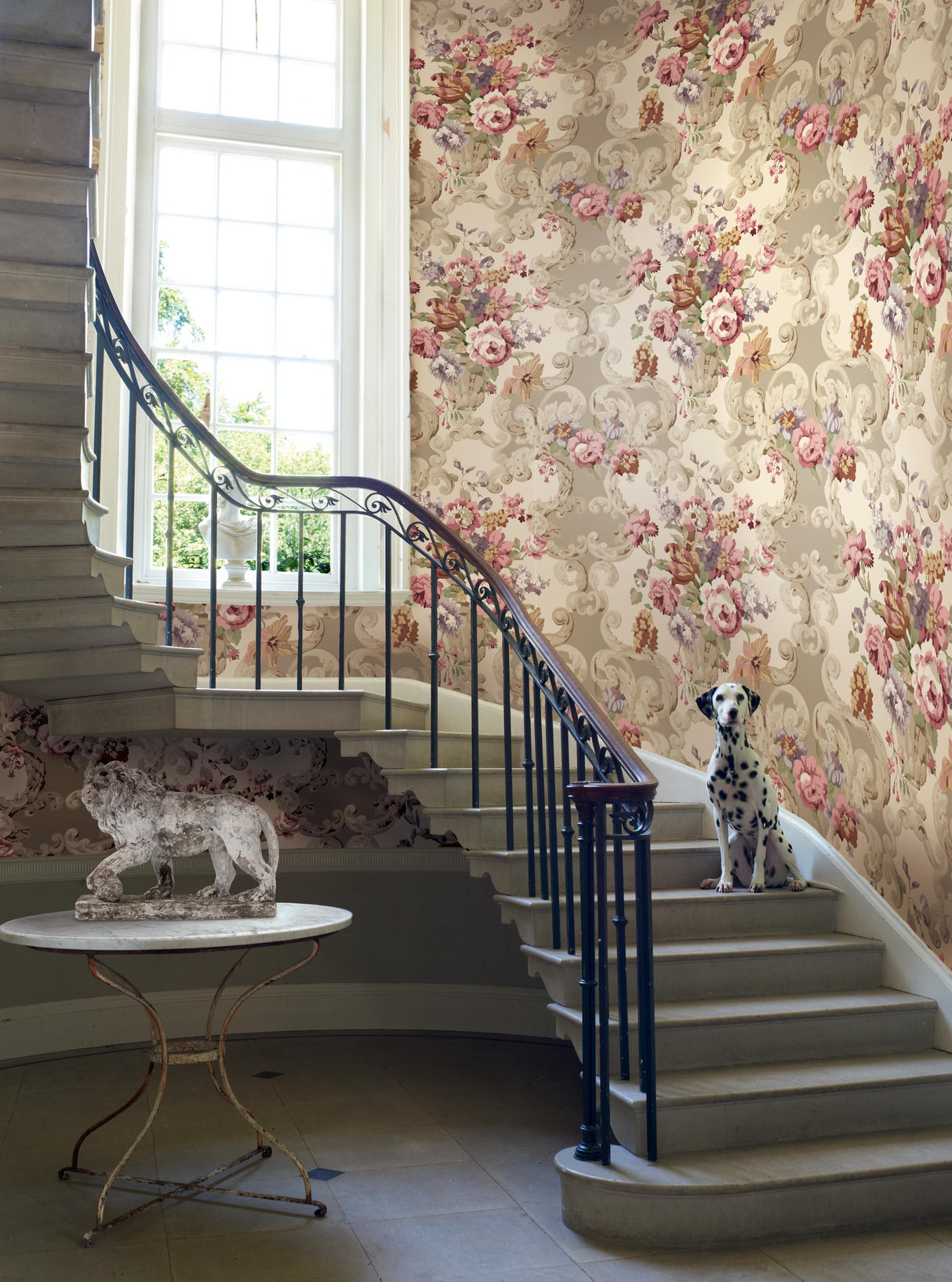 Mulberry FLORAL ROCOCO RED/PLUM Wallpaper