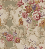 Mulberry FLORAL ROCOCO RED/PLUM Wallpaper