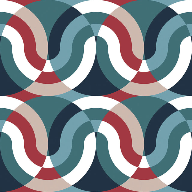 Gaston Y Daniela KIMI AZUL/ROJO Fabric