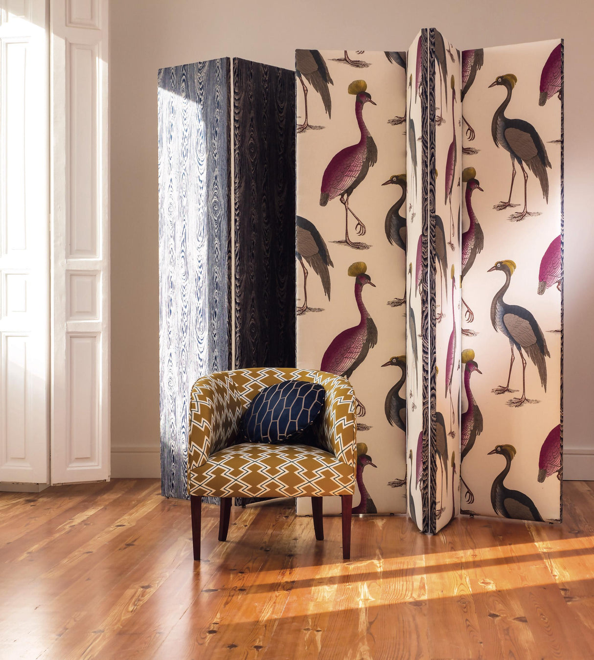 Gaston Y Daniela HARU NAVY Upholstery Fabric