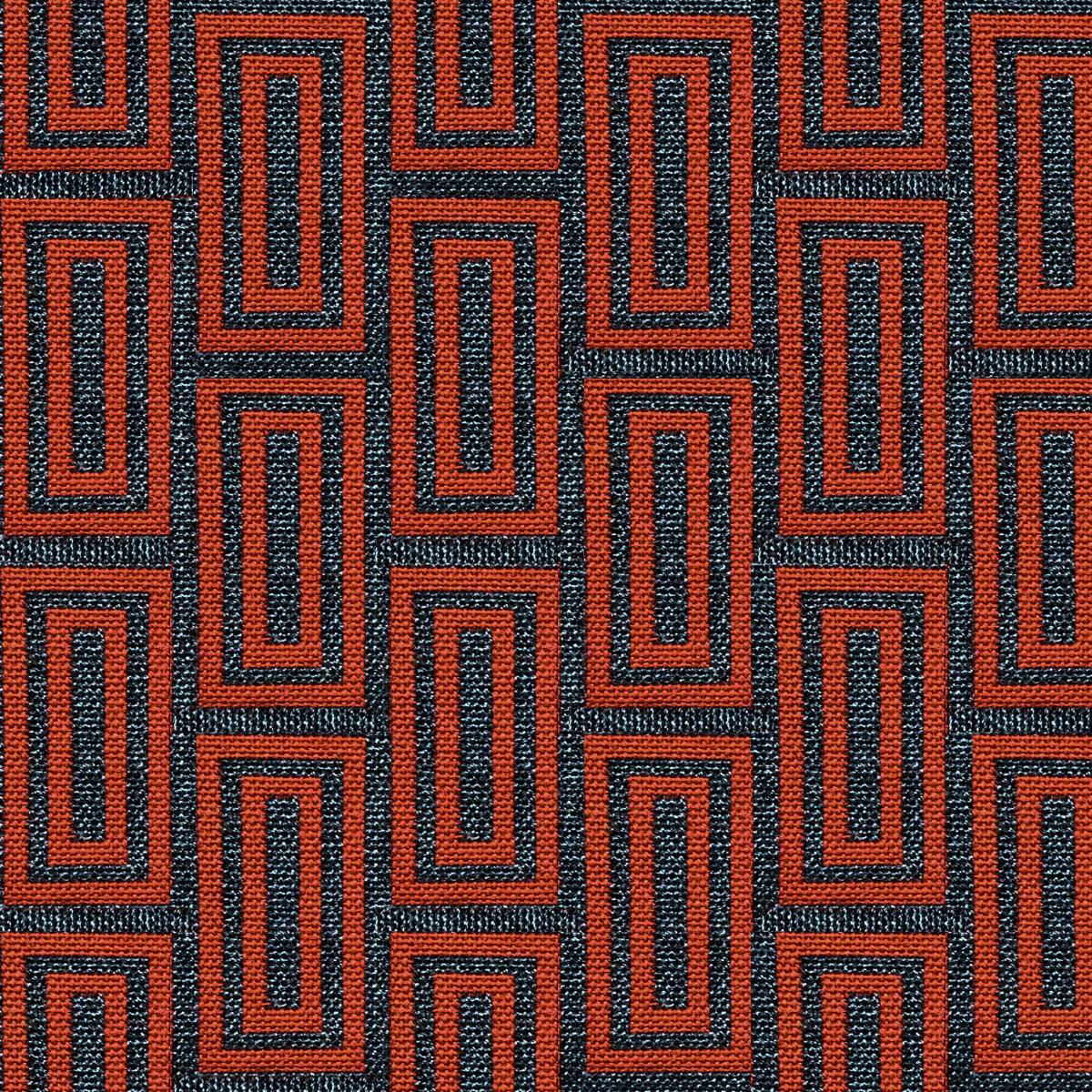 Gaston Y Daniela CALEB GRIS/ROJO Upholstery Fabric