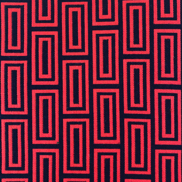 Gaston Y Daniela CALEB ROJO/NAVY Upholstery Fabric