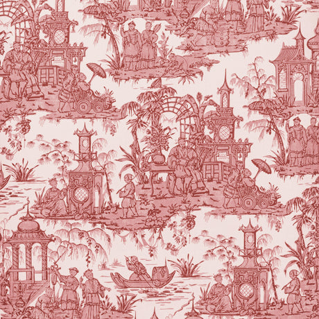 Lee Jofa PAGODA TOILE PAPER GARNET Wallpaper