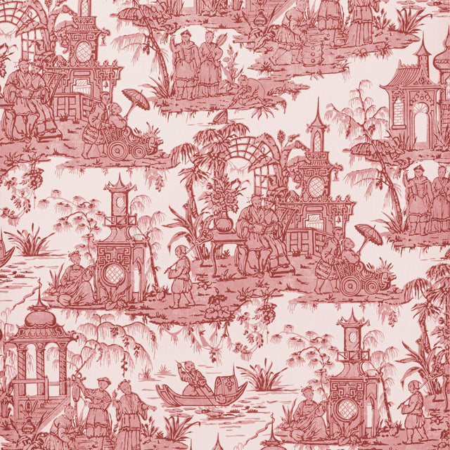 Lee Jofa PAGODA TOILE PAPER GARNET Wallpaper
