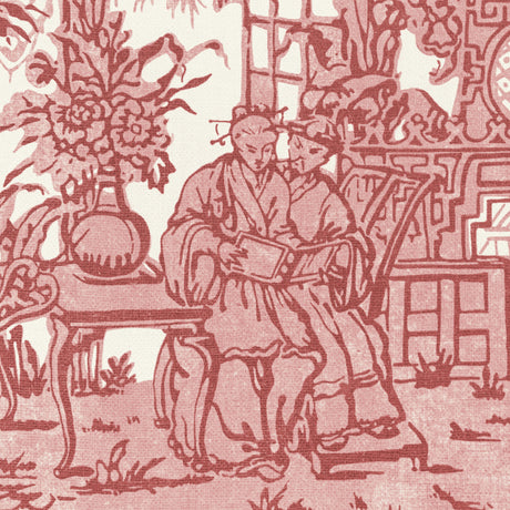 Lee Jofa PAGODA TOILE PAPER GARNET Wallpaper