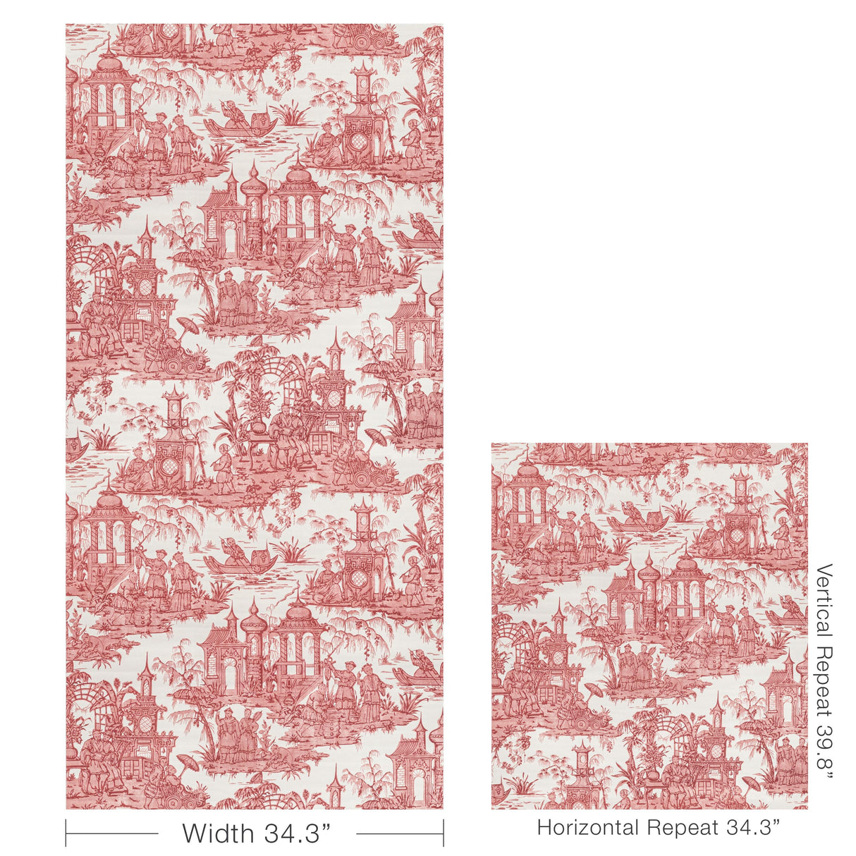 Lee Jofa PAGODA TOILE PAPER GARNET Wallpaper