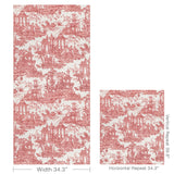 Lee Jofa PAGODA TOILE PAPER GARNET Wallpaper