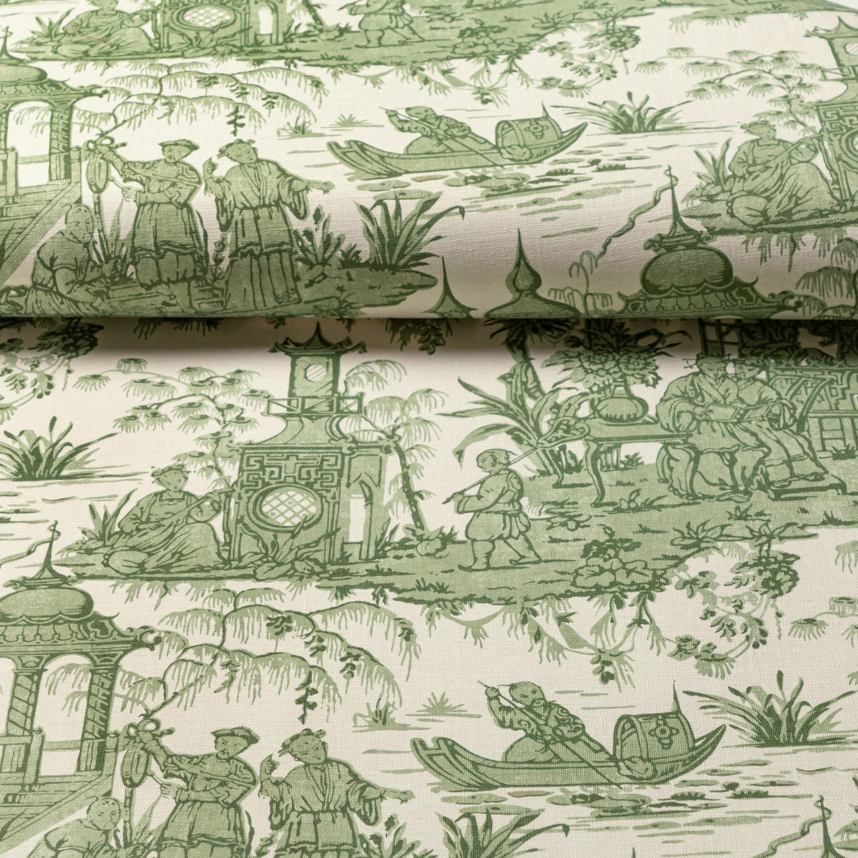 Lee Jofa PAGODA TOILE PAPER GREEN Wallpaper