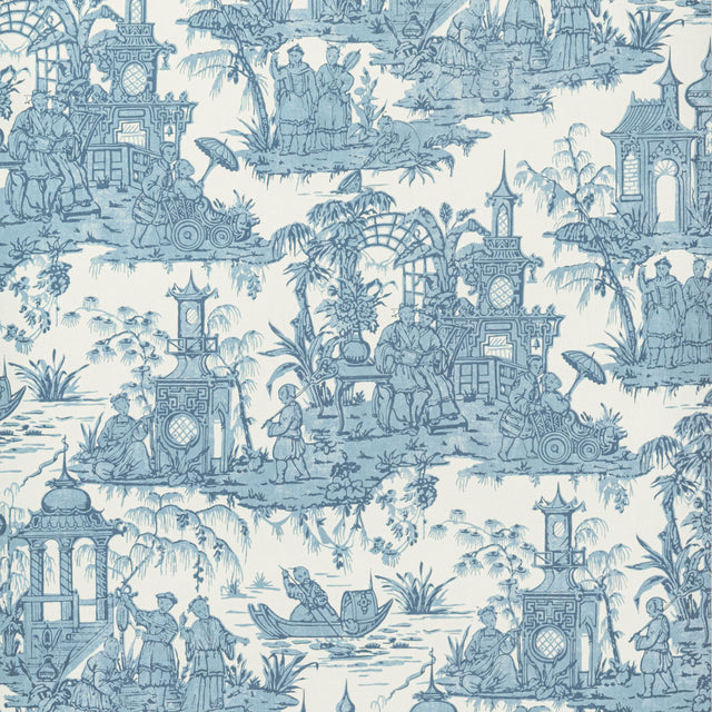 Lee Jofa PAGODA TOILE PAPER BLUE Wallpaper