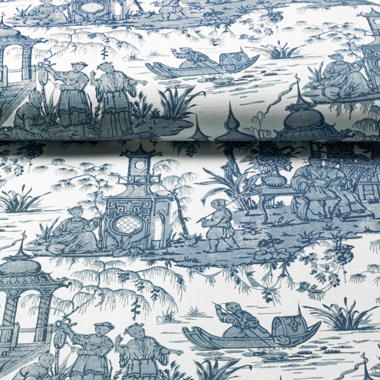 Lee Jofa PAGODA TOILE PAPER BLUE Wallpaper