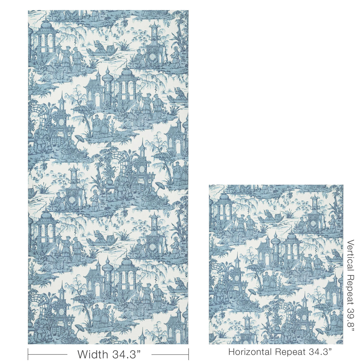 Lee Jofa PAGODA TOILE PAPER BLUE Wallpaper