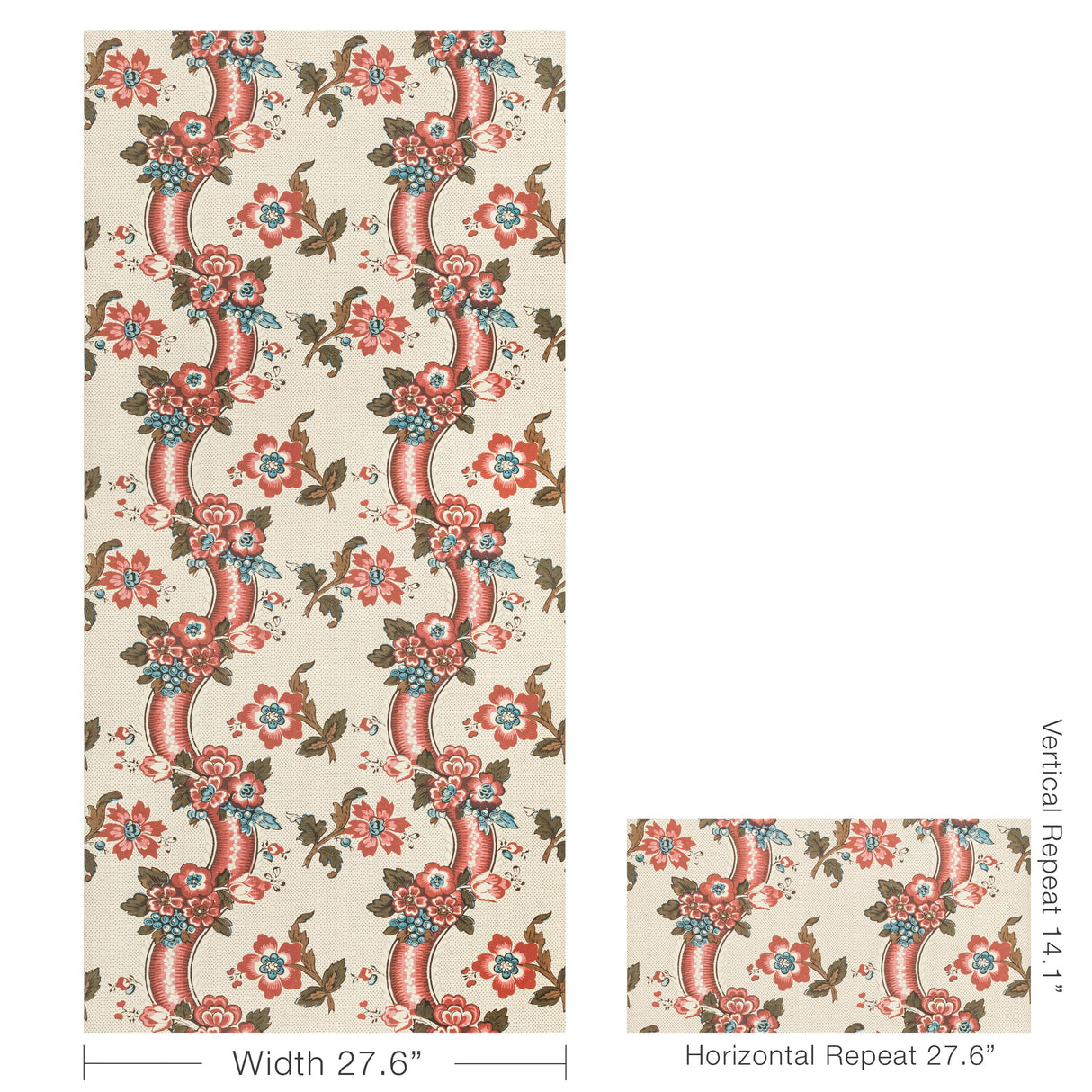 Lee Jofa BENDAY PAPER RED/BLUE Wallpaper
