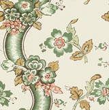 Lee Jofa BENDAY PAPER GREEN/ROSE Wallpaper