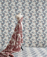 Lee Jofa BENDAY PAPER DENIM/BERRY Wallpaper