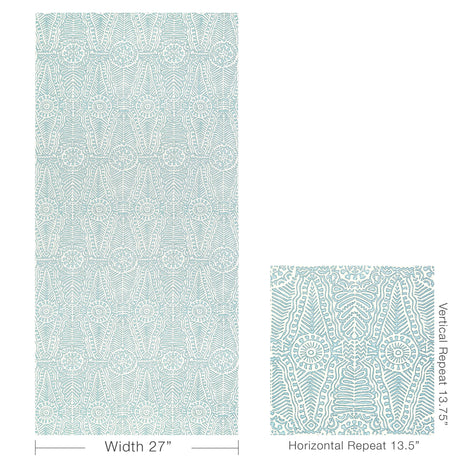 Lee Jofa DRAYTON PAPER AEGEAN Wallpaper