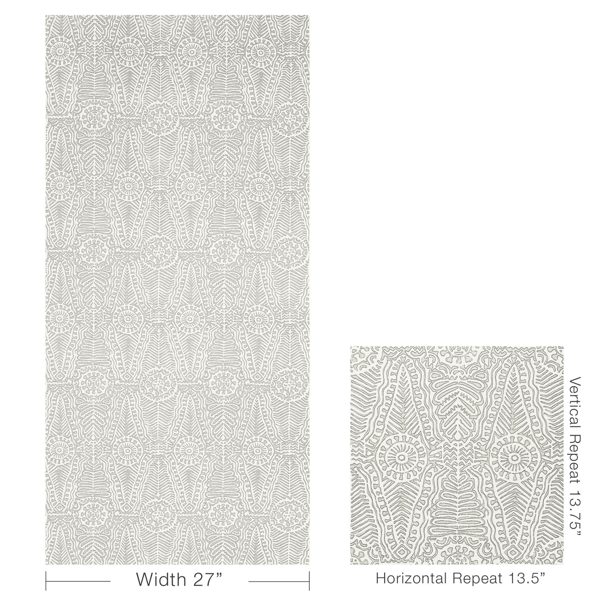 Lee Jofa DRAYTON PAPER SMOKE Wallpaper