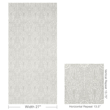 Lee Jofa DRAYTON PAPER SMOKE Wallpaper