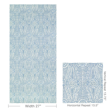 Lee Jofa DRAYTON PAPER DENIM Wallpaper
