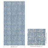 Lee Jofa YAMPA PAPER NAVY Wallpaper