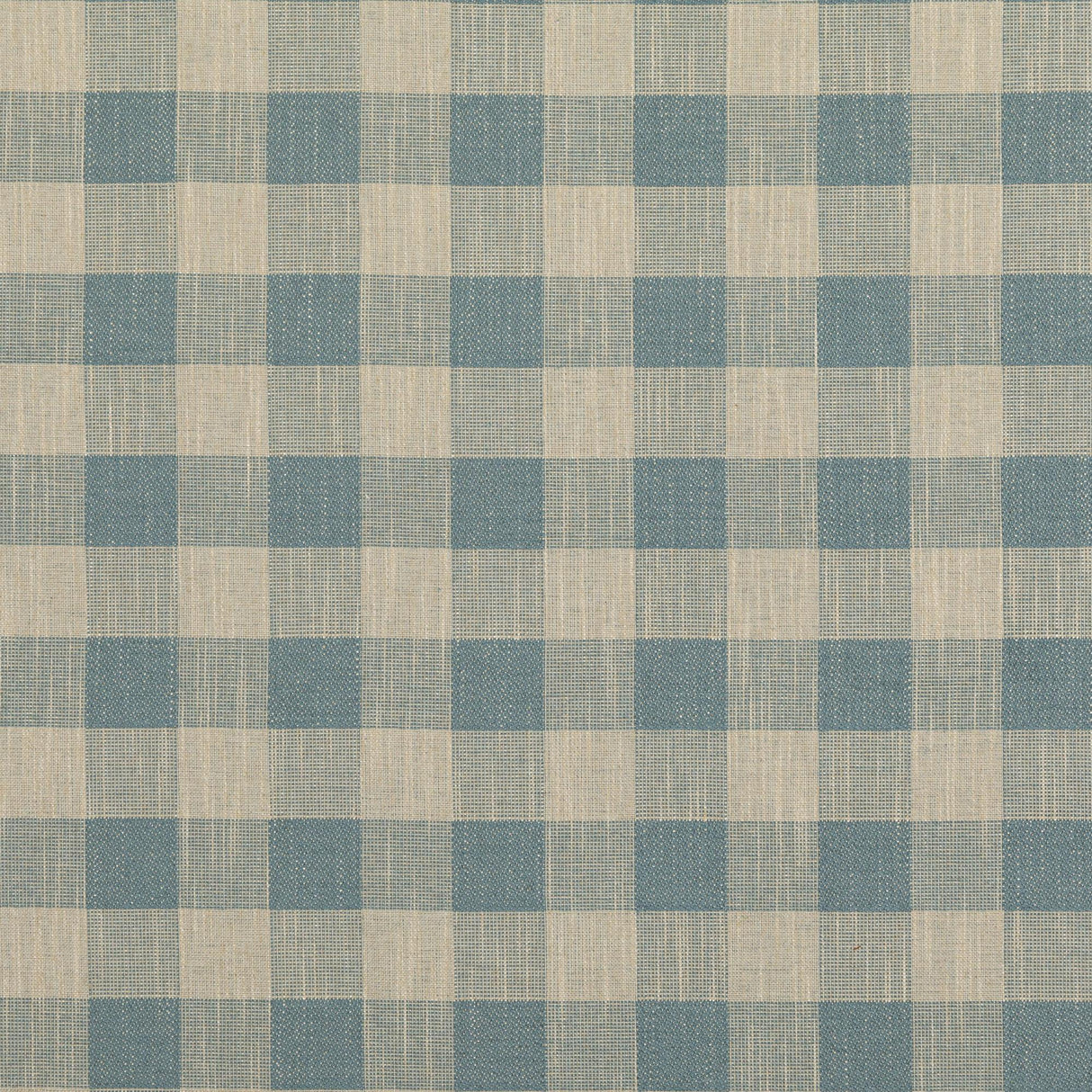 Baker Lifestyle BLOCK CHECK SOFT BLUE Upholstery Fabric