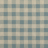 Baker Lifestyle BLOCK CHECK SOFT BLUE Upholstery Fabric