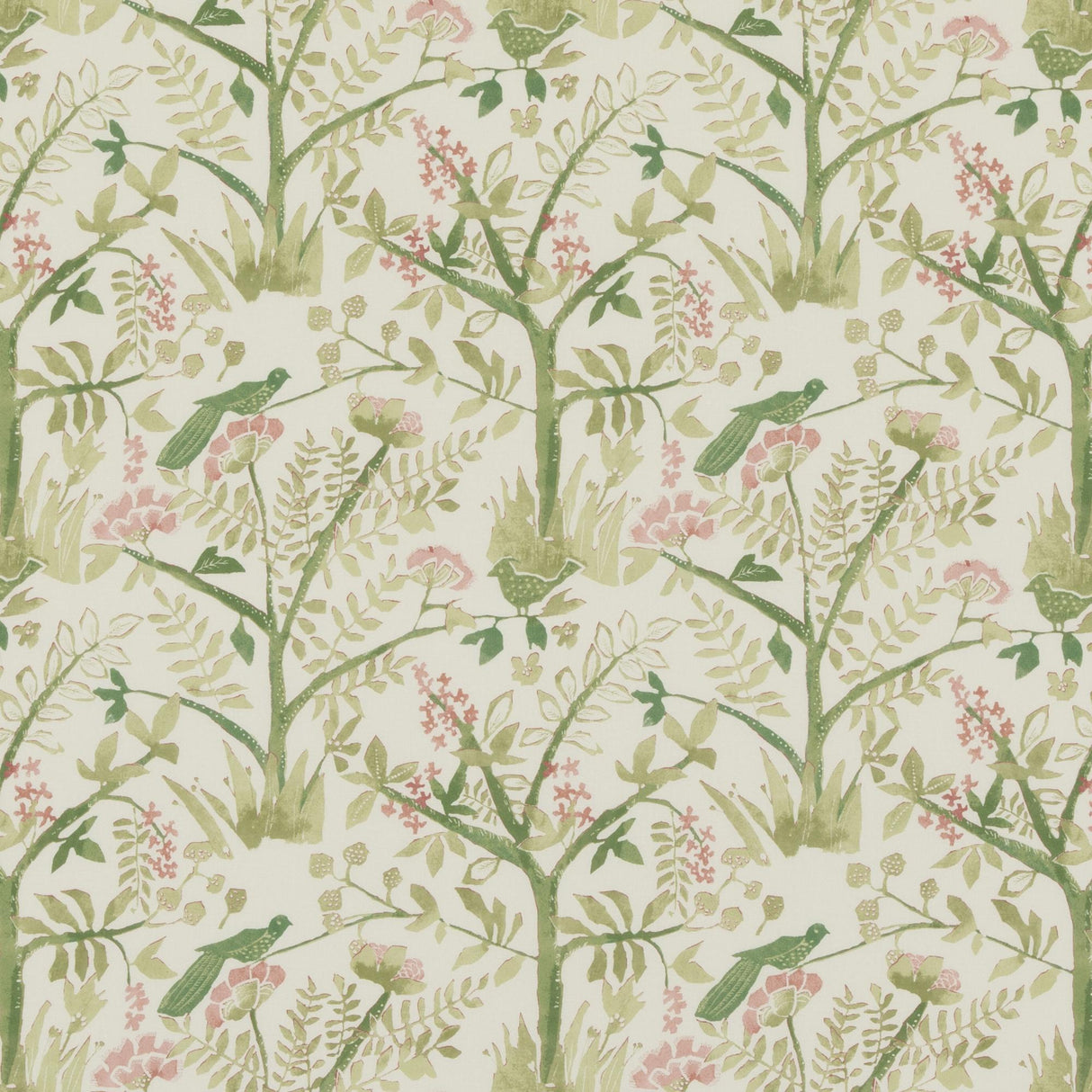 Baker Lifestyle LULWORTH GREEN/PINK Fabric