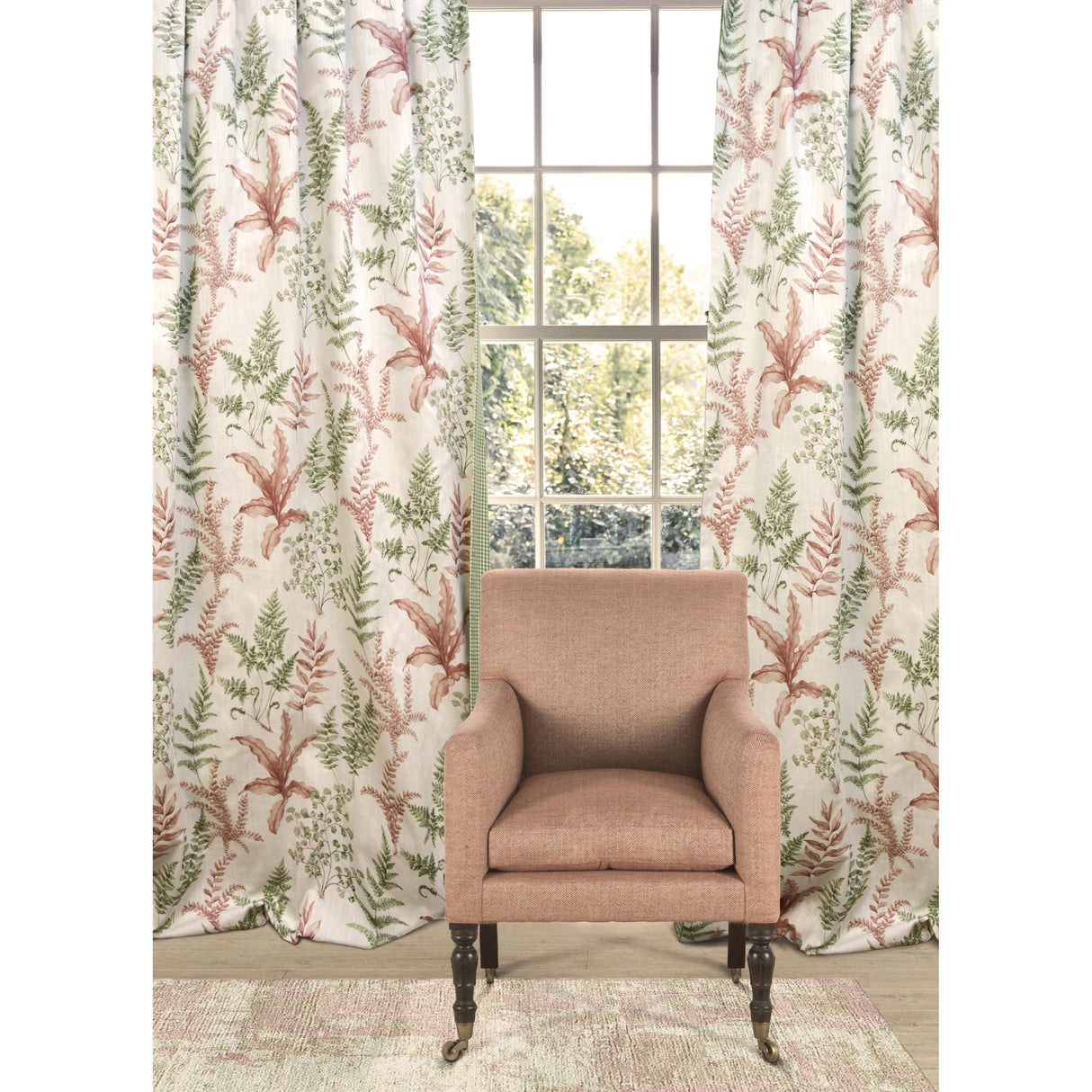 Baker Lifestyle FERNDOWN GREEN/PINK Fabric