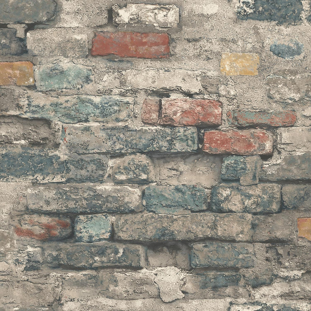 RoomMates Brick Alley Peel & Stick blue Wallpaper