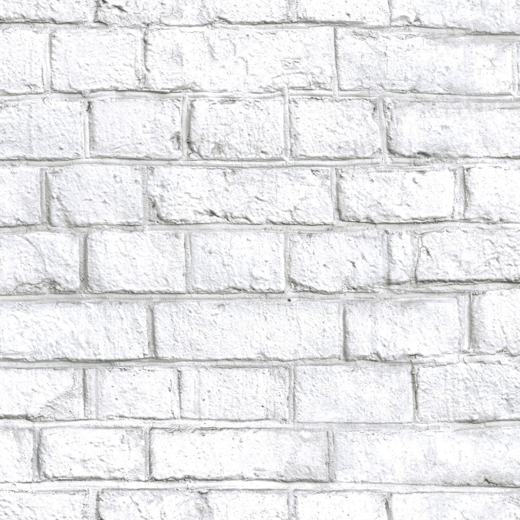 RoomMates White Brick Peel & Stick white Wallpaper