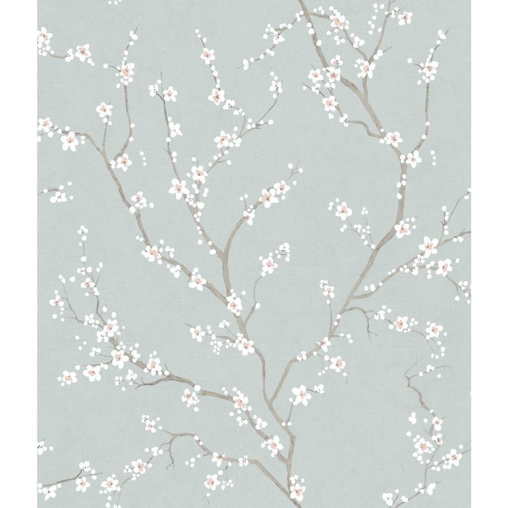 RoomMates Cherry Blossom Peel & Stick blue Wallpaper