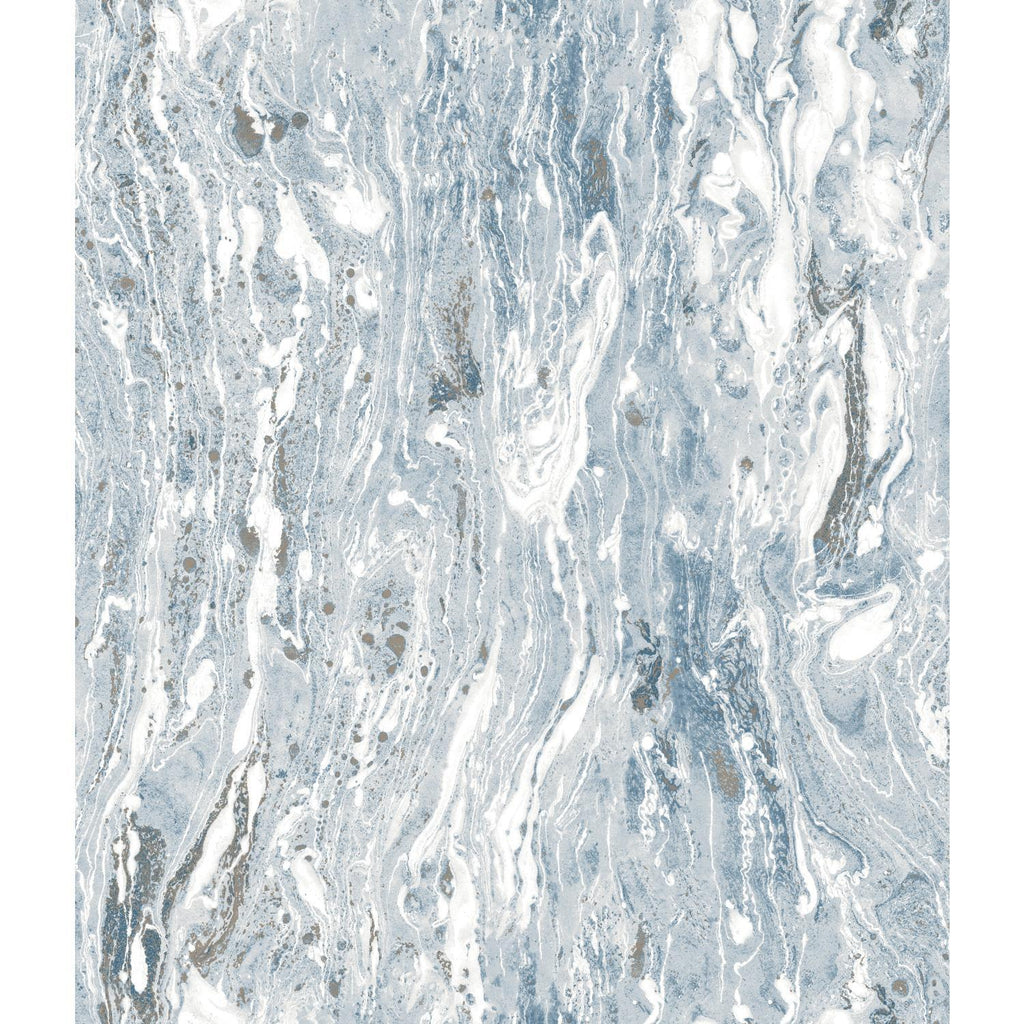 RoomMates Marble Seas Peel & Stick blue Wallpaper