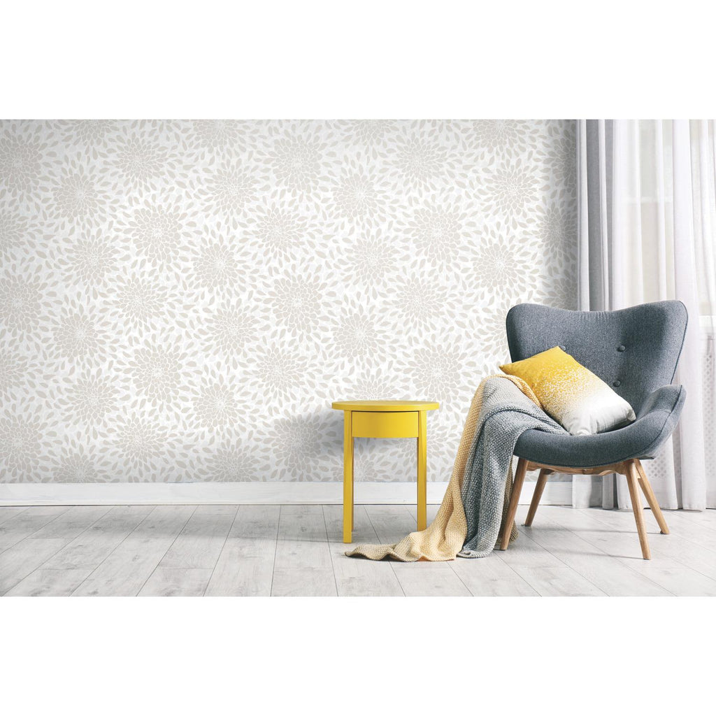 RoomMates Toss The Bouquet Peel & Stick beige Wallpaper