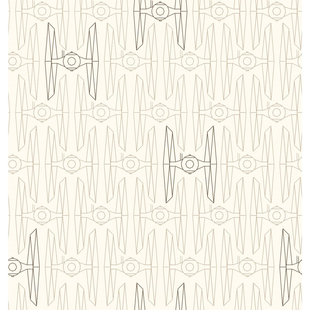 RoomMates Star Wars Tie Fighter Peel & Stick taupe Wallpaper
