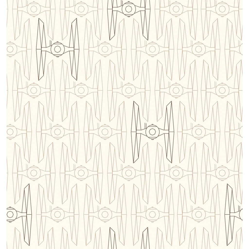 RoomMates Star Wars Tie Fighter Peel & Stick taupe/gray Wallpaper