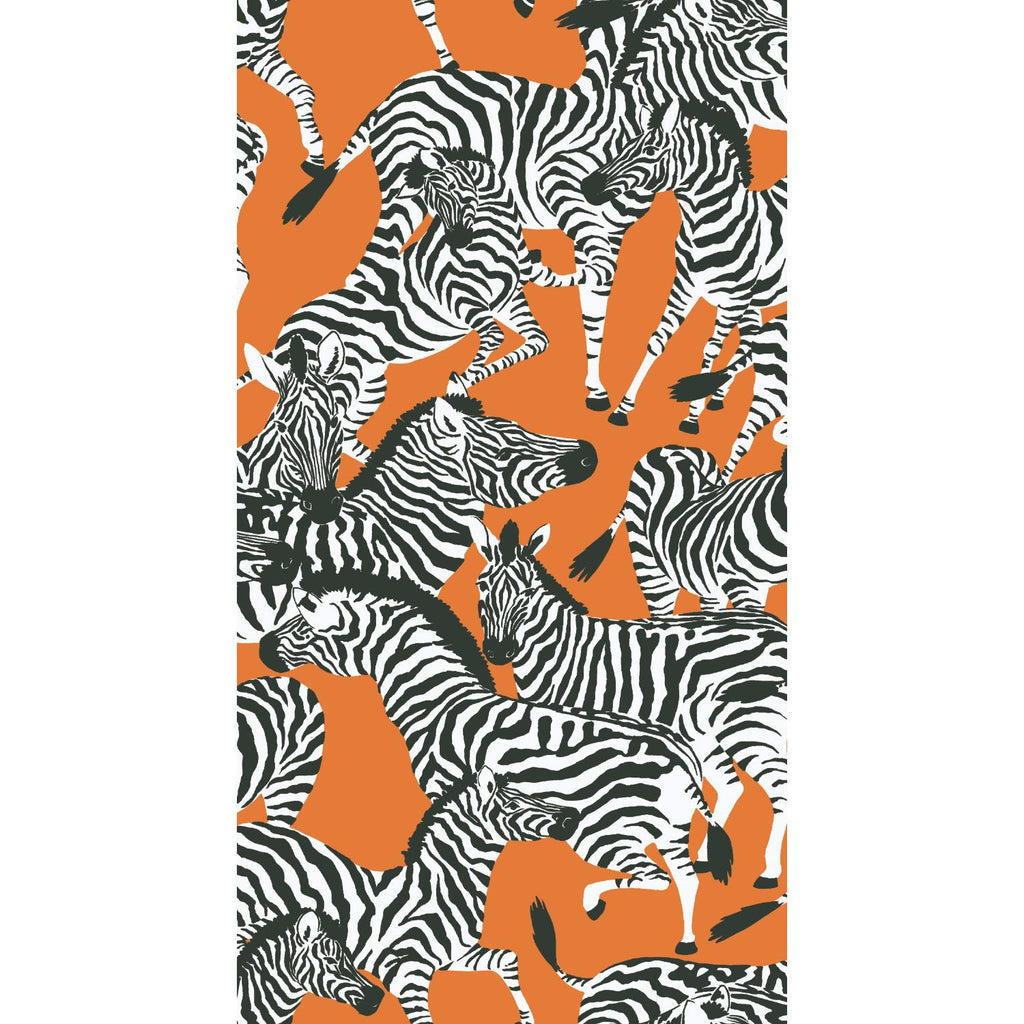 RoomMates Herd Together Peel & Stick orange/white Wallpaper